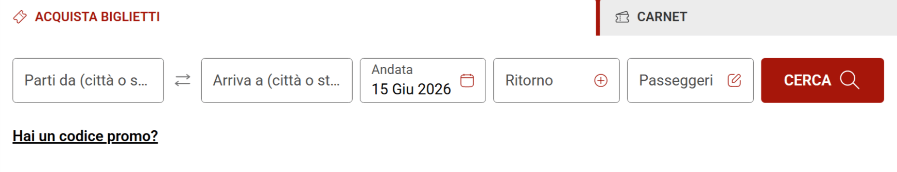 dove applicare il codice sconto italo