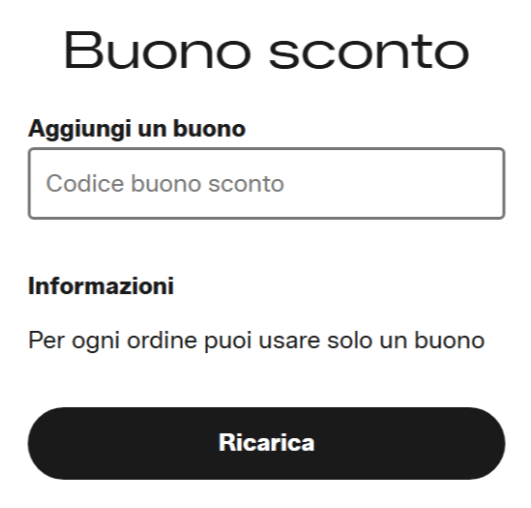 dove inserire il codice sconto privé by zalando