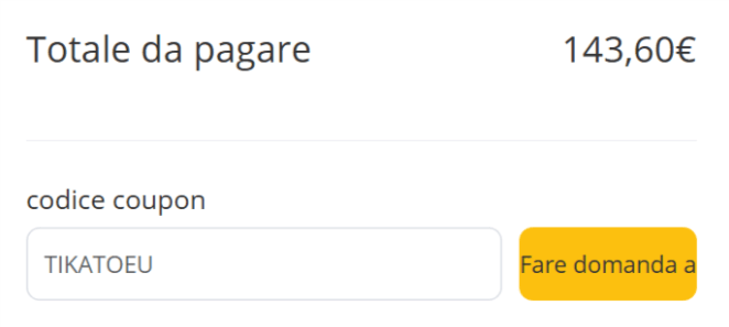 dove inserire il codice sconto voghion
