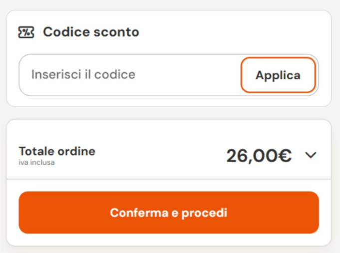 dove inserire il codice sconto conad