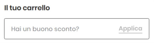 dove inserire il codice sconto