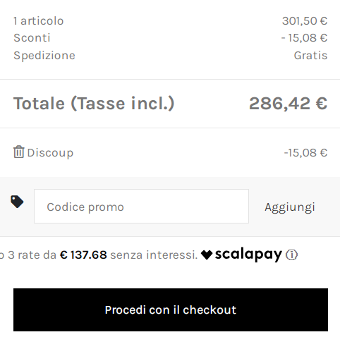 dove inserire coupon cristiano calzature