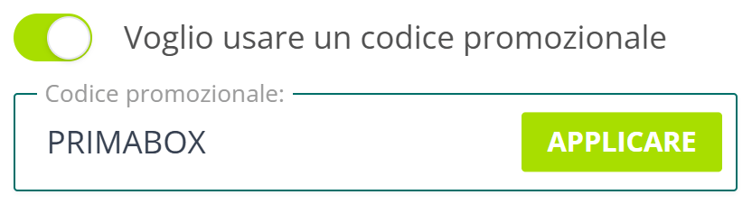 dove inserire il codice degustabox