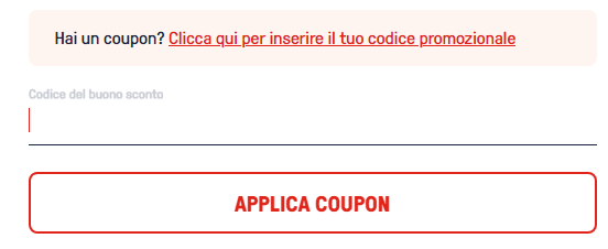 Box per l'inserimento del coupon Dog Heroes