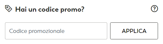 dove inserire codice promozionale elena mirò