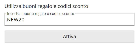 dove inserire codice sconto emp
