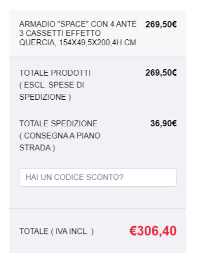 Dove inserire codice sconto eurobrico