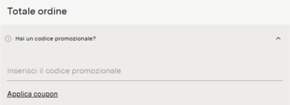 dove inserire il codice sconto falconeri