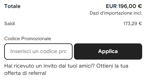 dove inserire il codice farfetch