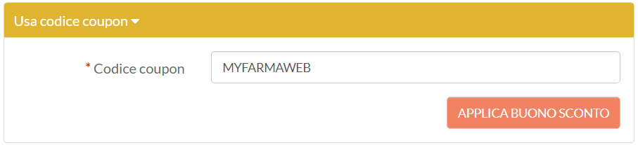 dove inserire codice sconto farmaweb