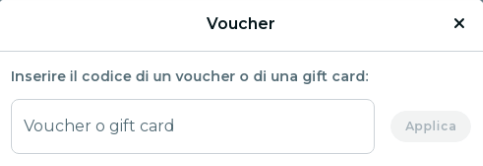 box per il codice sconto fever