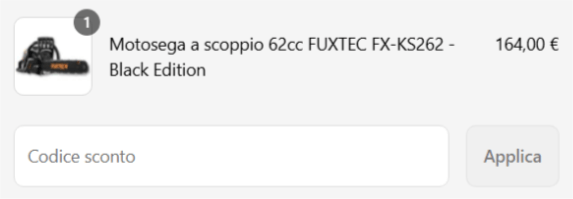 dove inserire il codice fuxtec