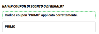 dove inserire il codice sconto hsn