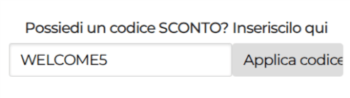 dove inserire il codice sconto iafstore