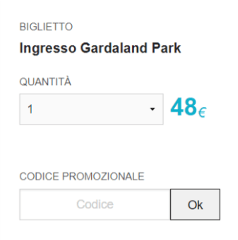 dove inserire il codice sconto il tuo ticket