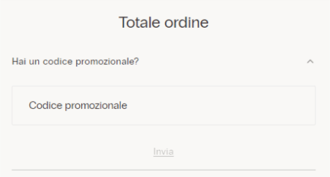 dove inserire un codice intimissimi