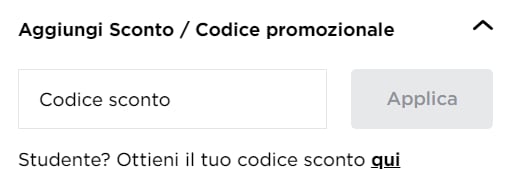 dove inserire codice sconto jd sports