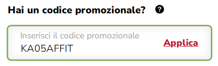 dove inserire codice sconto kitchenaid