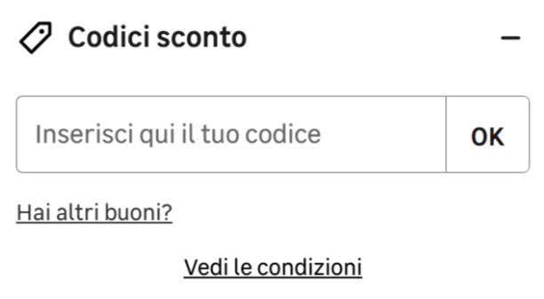 dove inserire il codice sconto