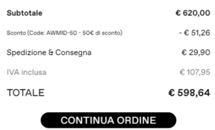codice sconto made in design applicato