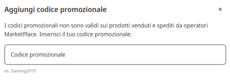 dove inserire il codice mediaworld