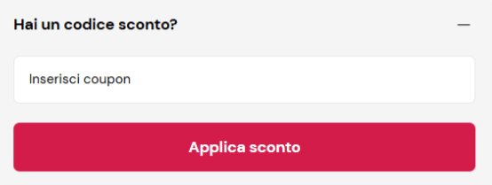 dove inserire il codice sconto melluso