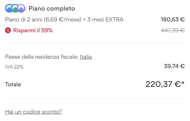 dove inserire codice sconto nordvpn