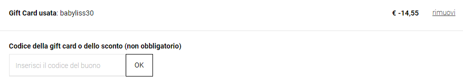 Il box dove insollare il codice sconto Notino