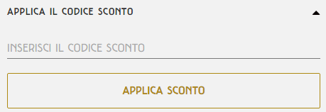 dove inserire codice sconto parmigiano reggiano