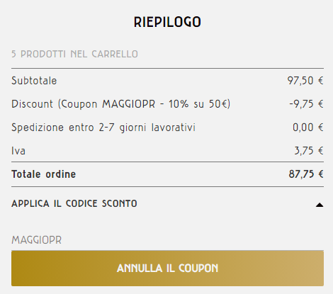 dove inserire coupon parmigiano reggiano