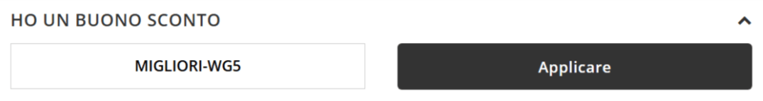 dove inserire il codice sconto