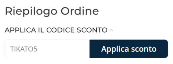 dove inserire il codice sconto pillola store