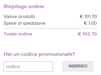 dove inserire codice sconto prima infanzia