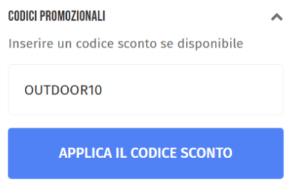 dove inserire il codice sconto private sport shop