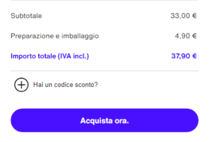 dove inserire il codice zalando