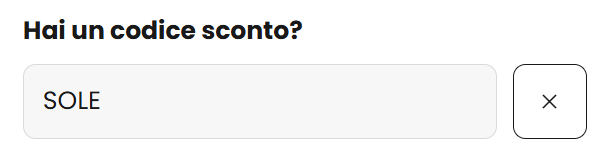 dove inserire il codice sconto