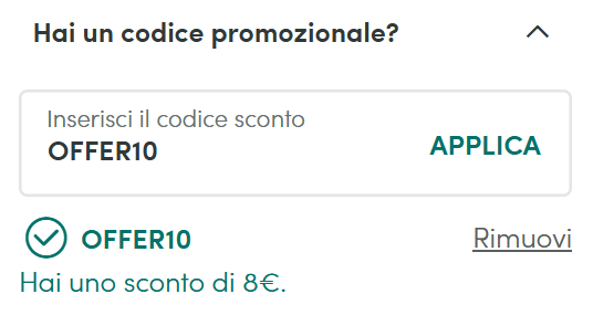 dove inserire il codice sconto interflora
