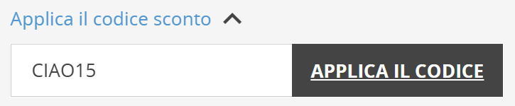 dove inserire il codice sconto sensilab