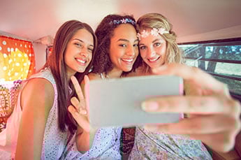 Selfie con smartphone