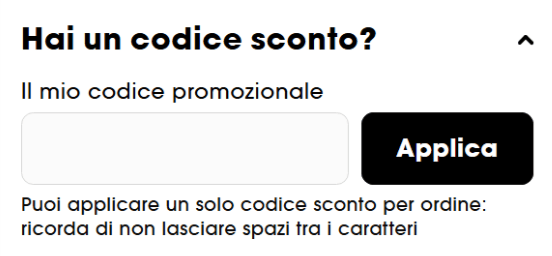 dove inserire il codice sconto sephora
