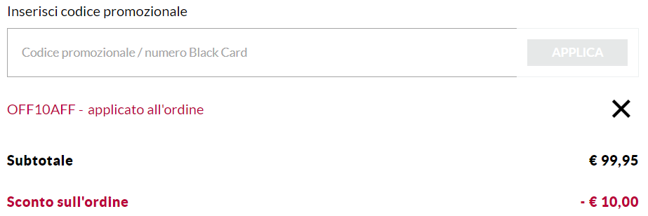 dove inserire codice sconto sisley