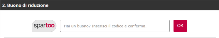 dove inserire un buono spartoo
