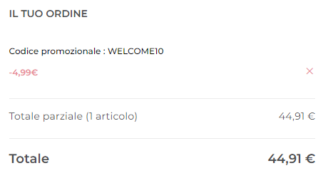 dove inserire codice promozionale stroili oro