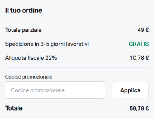 dove inserire il codice sconto sumup