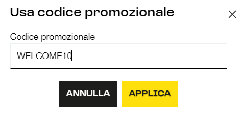 dove inserire coupon the pitch