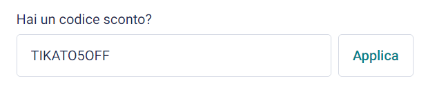 dove inserire codice sconto tiqets