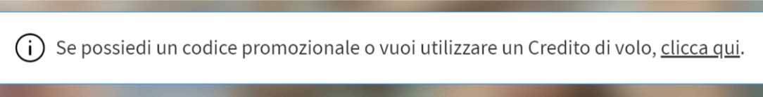 barra per applicare il codice vueling