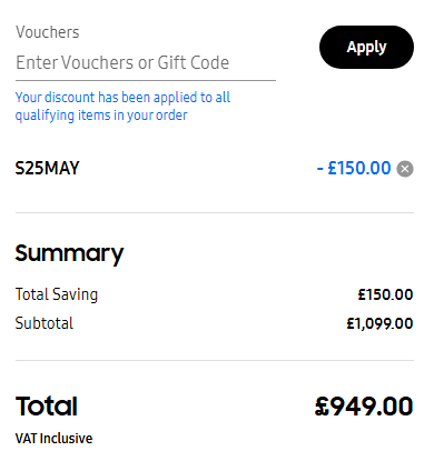 how to apply samsung voucher code