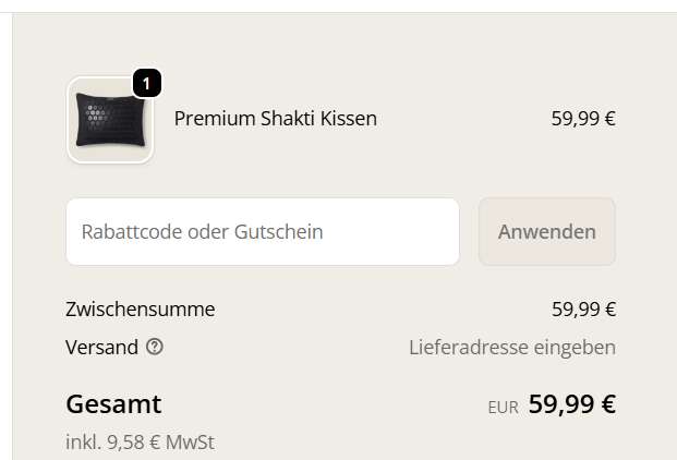Wie wende ich einen ShaktiMat Gutschein an