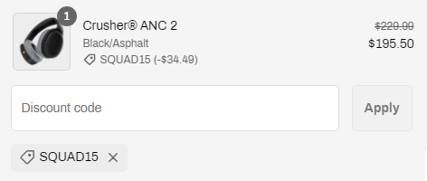 how to apply skullcandy discount code